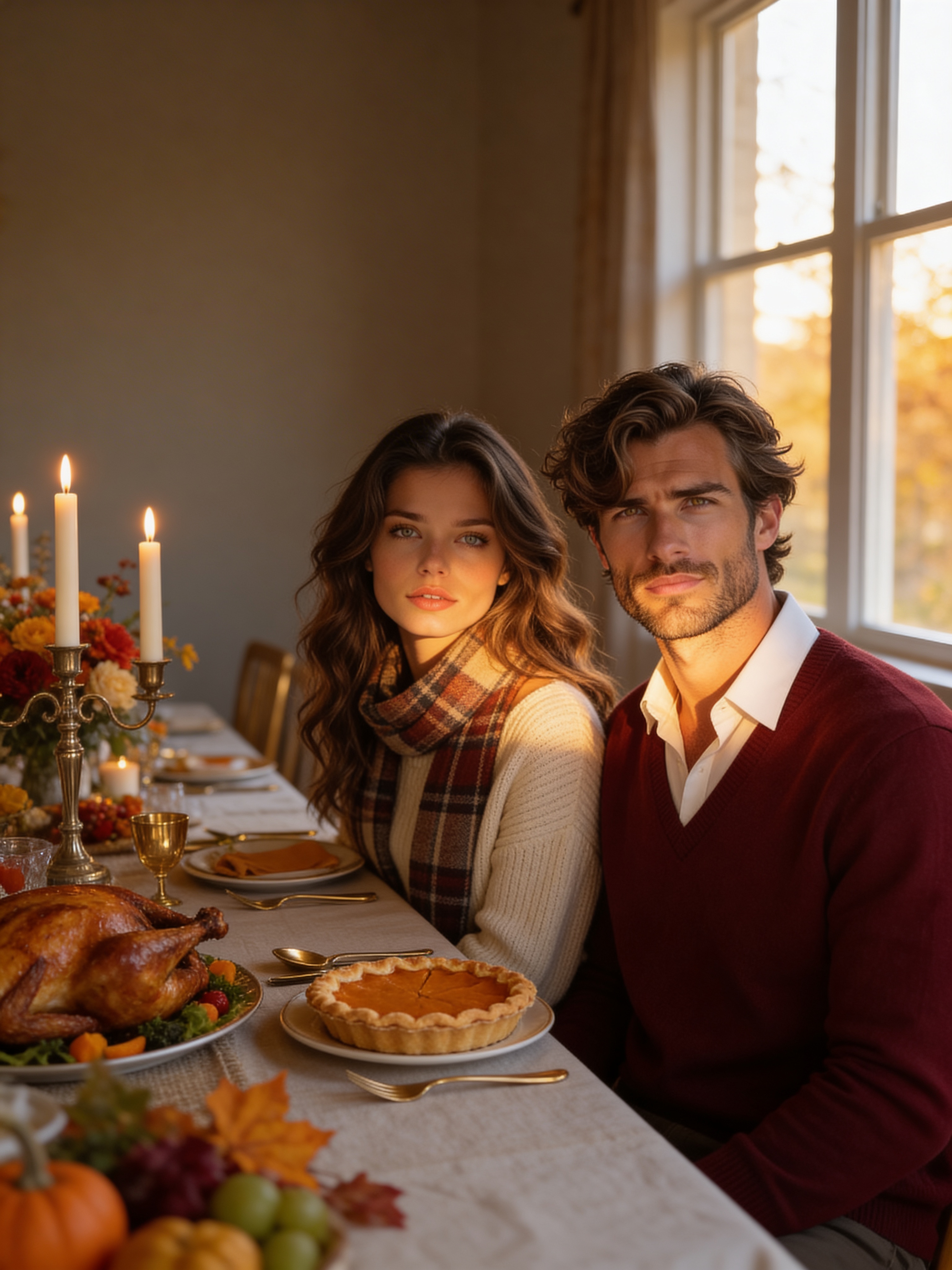 Thanksgiving-Tisch - Feiertagskarte