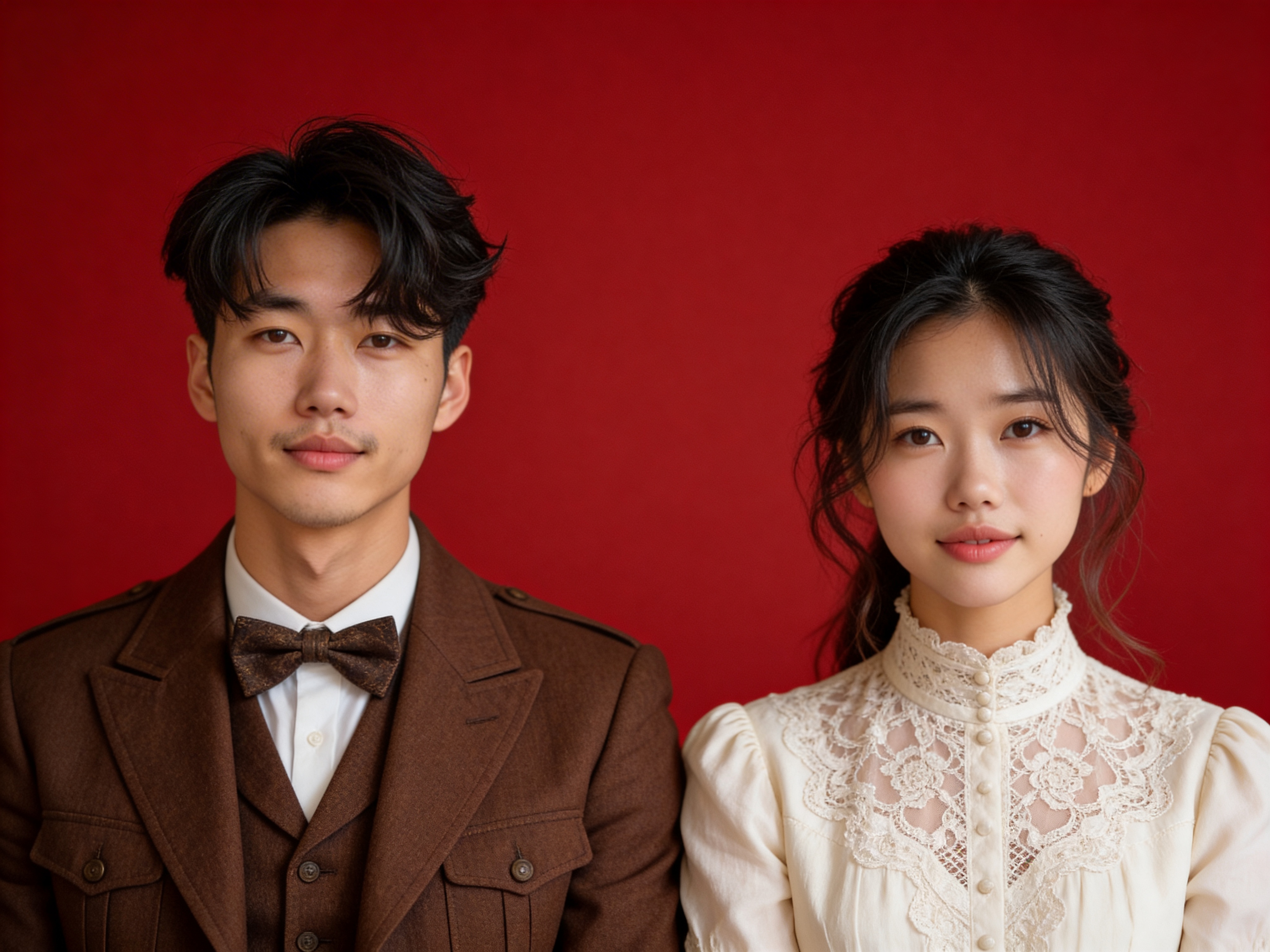 Red Bg - Vintage Suit