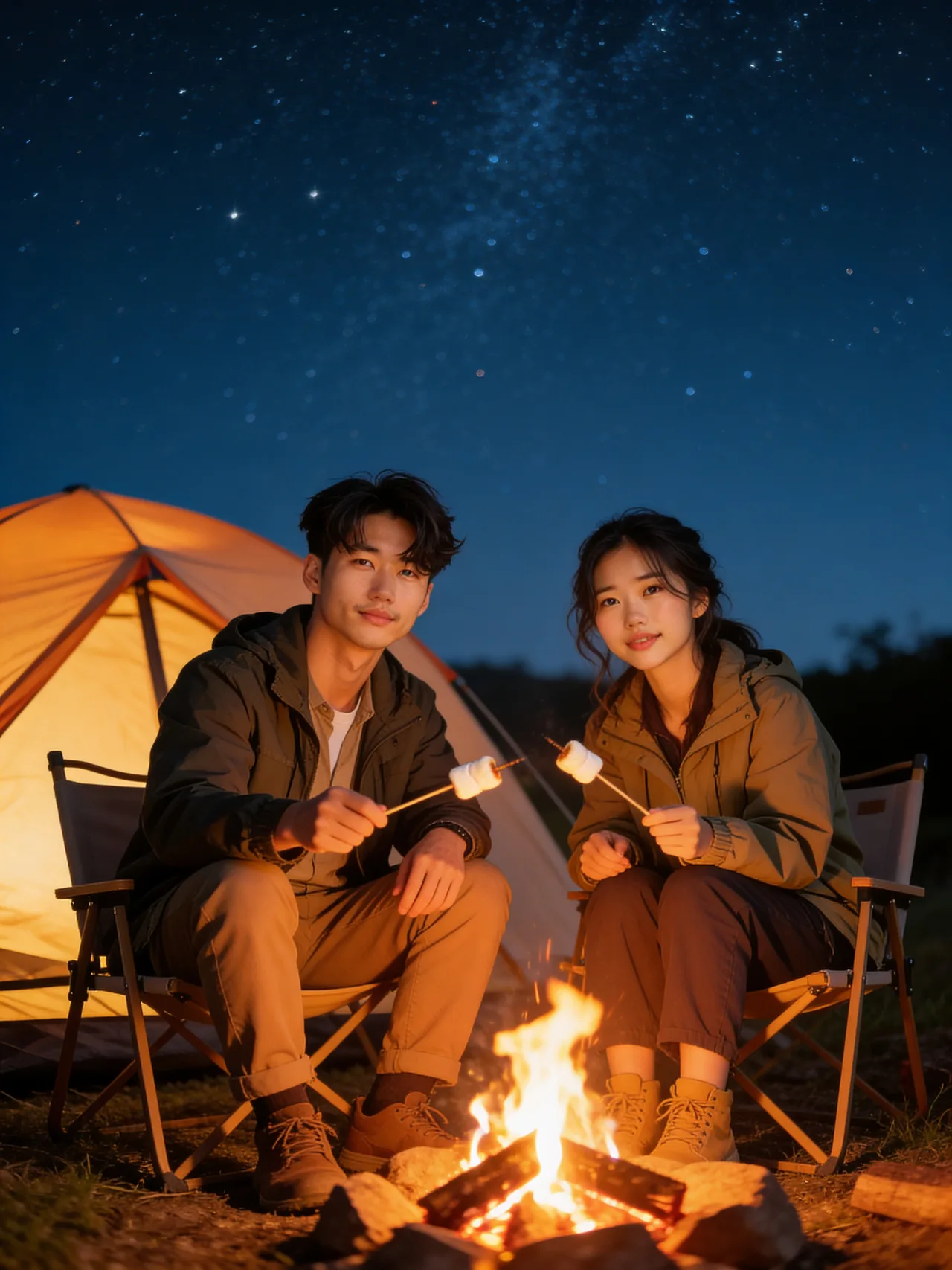 Camping Under Stars