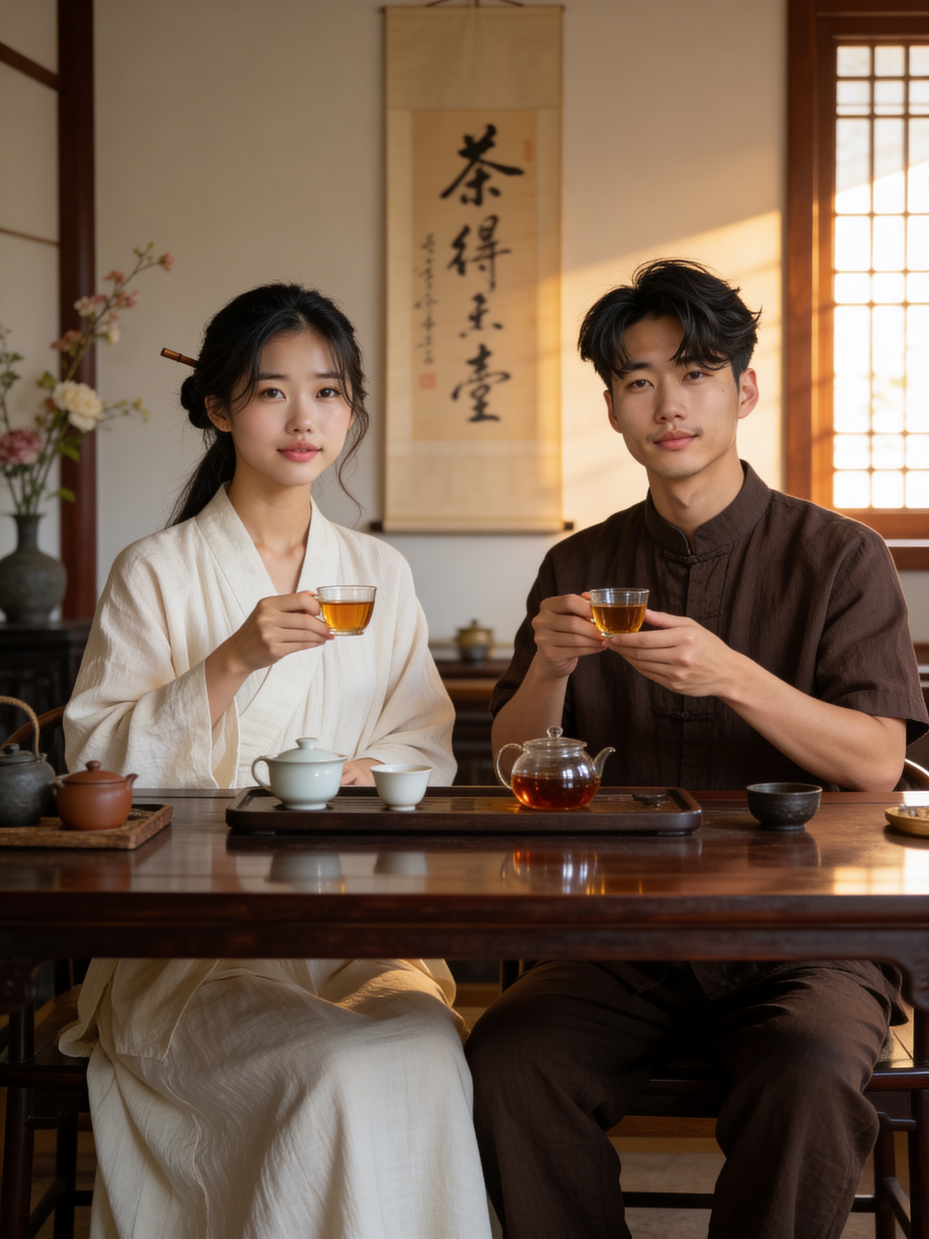 茶室对饮 - 新中式
