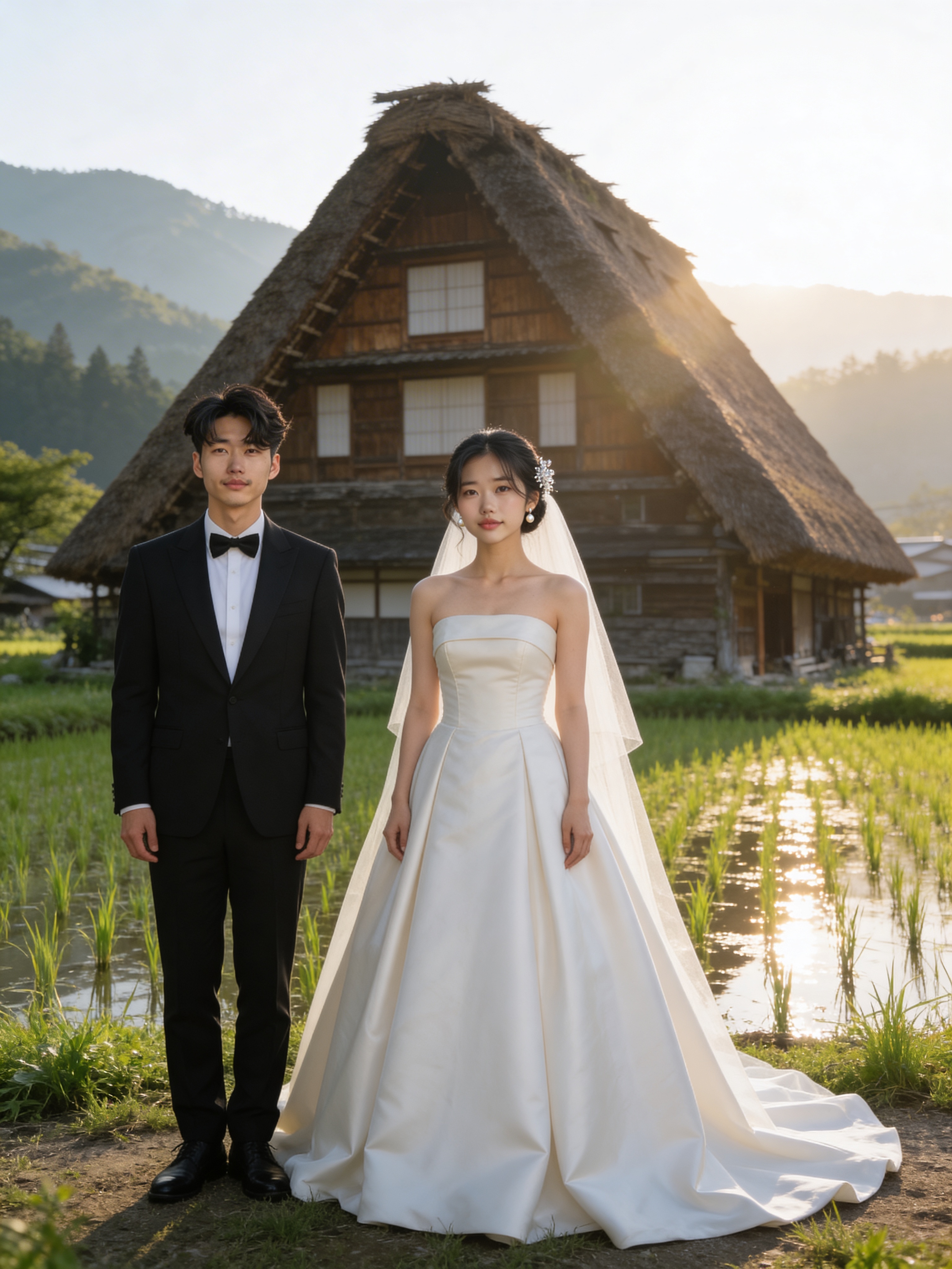 白川郷合掌造り - 洋装ロケーション