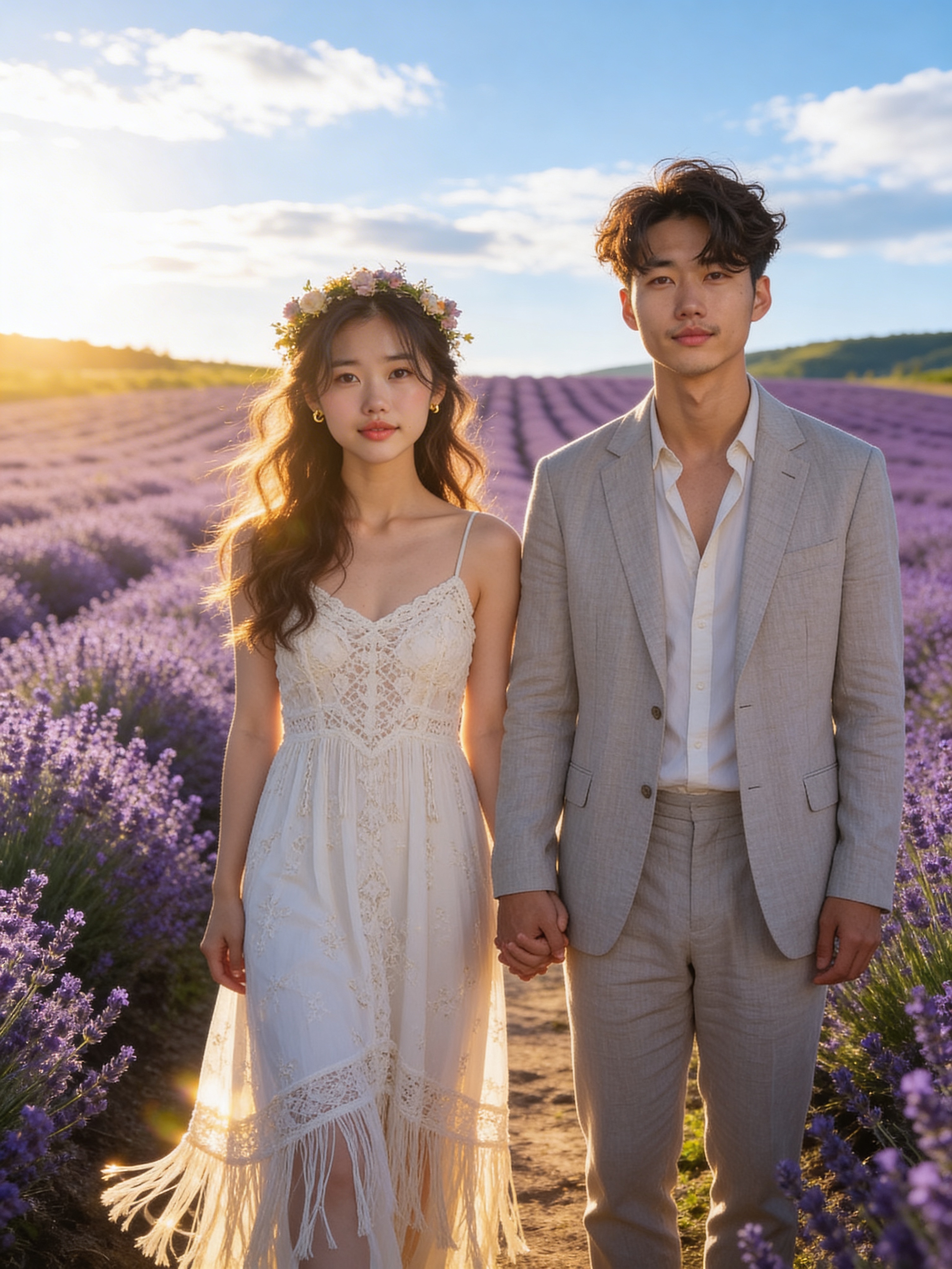 北海道ラベンダー畑 - 洋装ロケーション