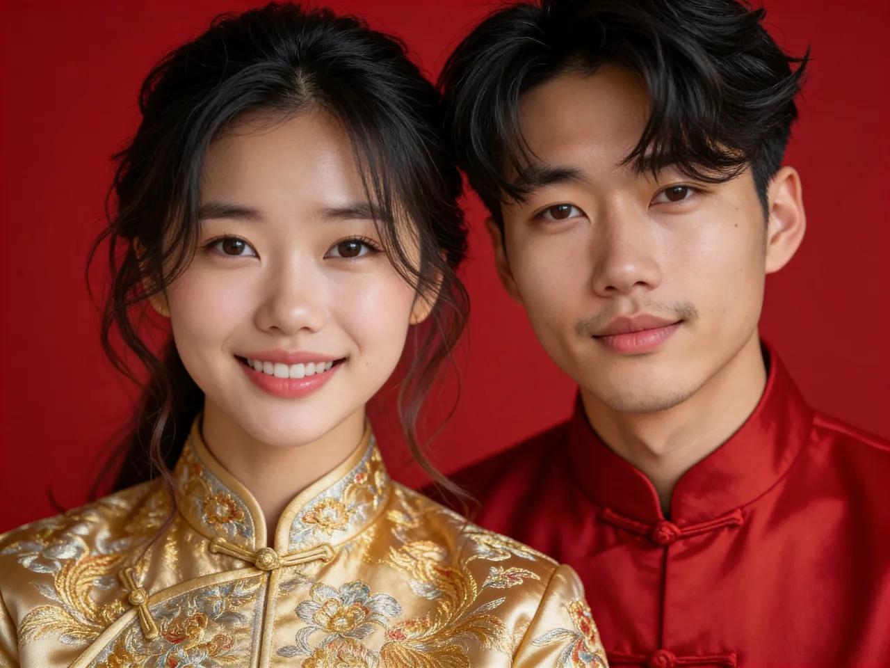 Fondo rojo - Traje Tang