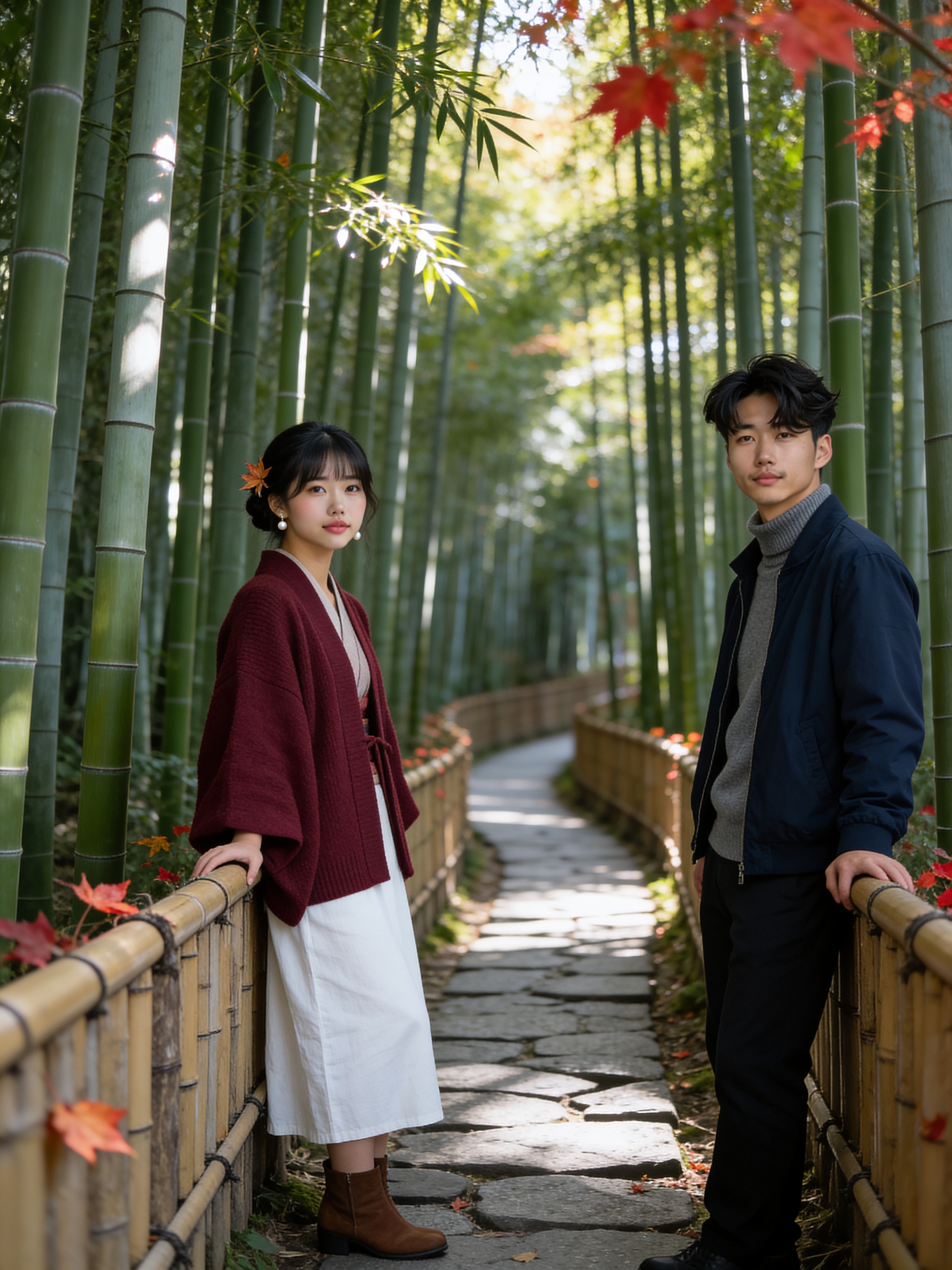 嵯峨野竹林の紅葉 - 季節フォト