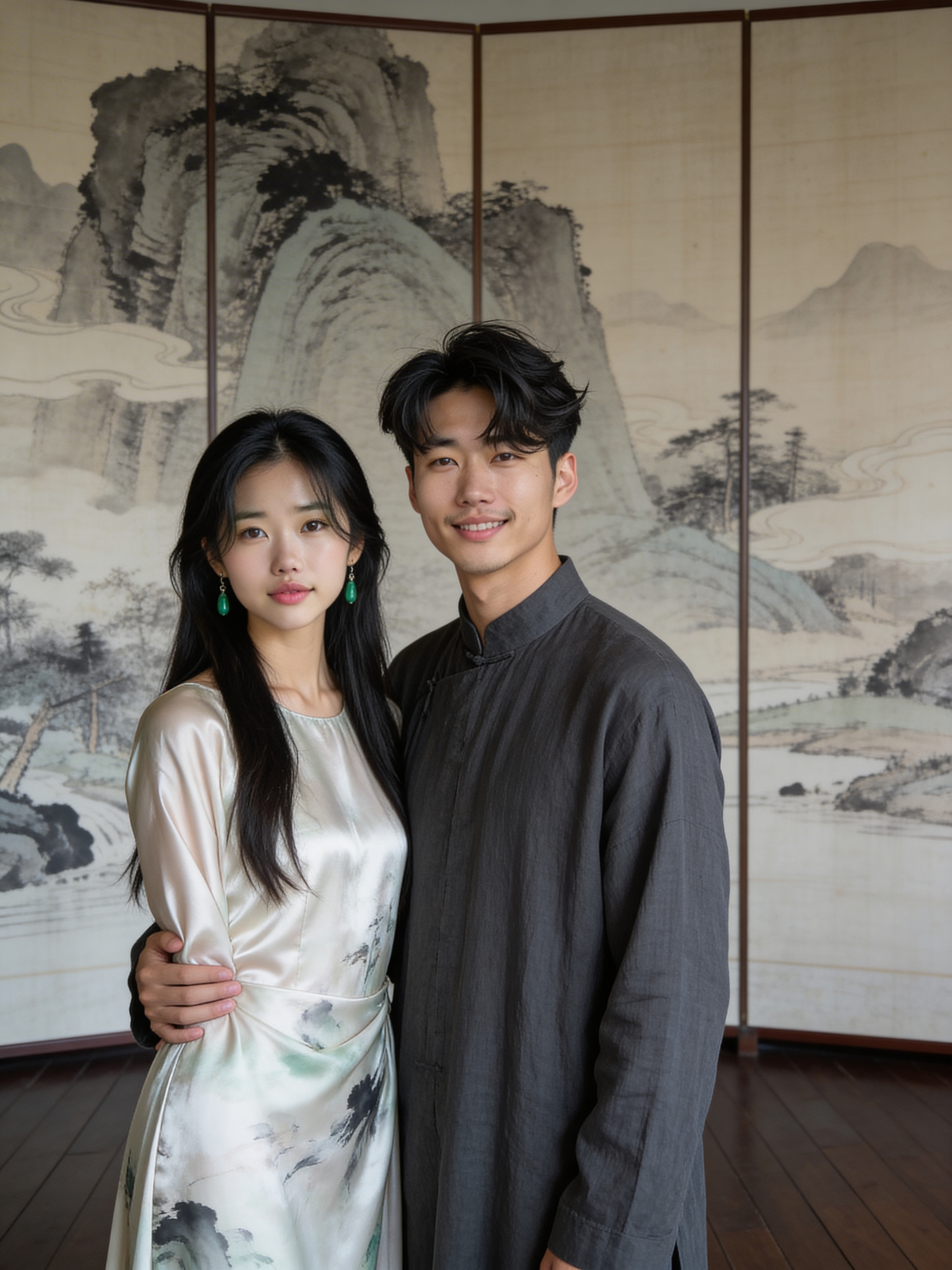 水墨屏风 - 新中式