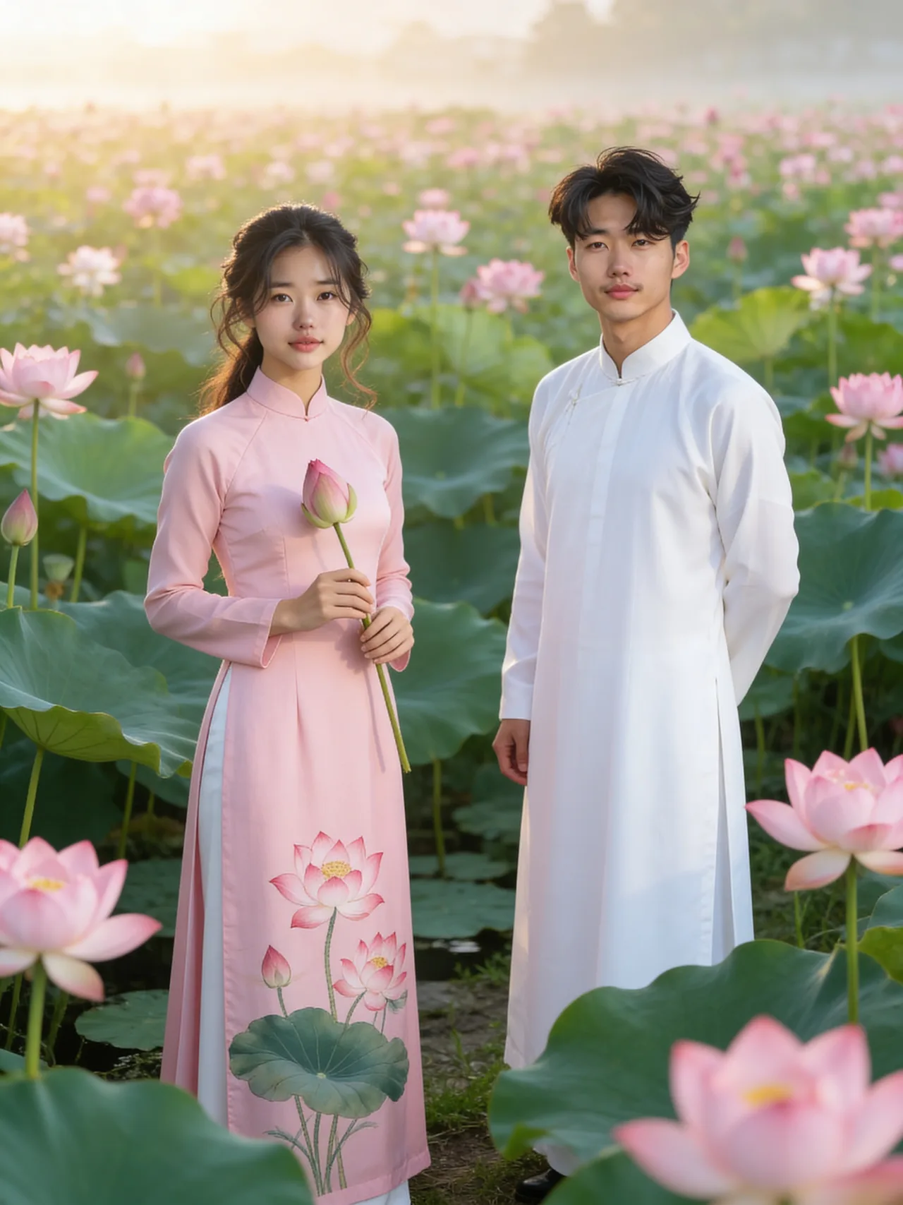 Pink Lotus Áo Dài
