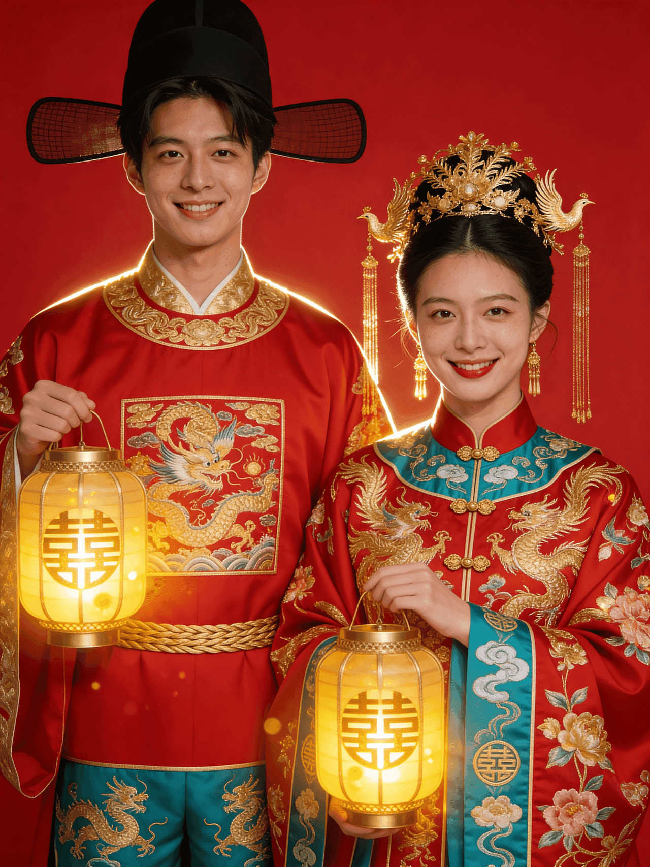 Twin Gold Lanterns