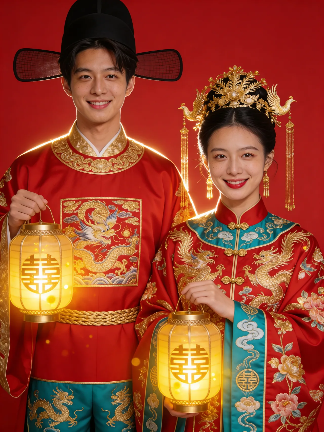 Twin Gold Lanterns