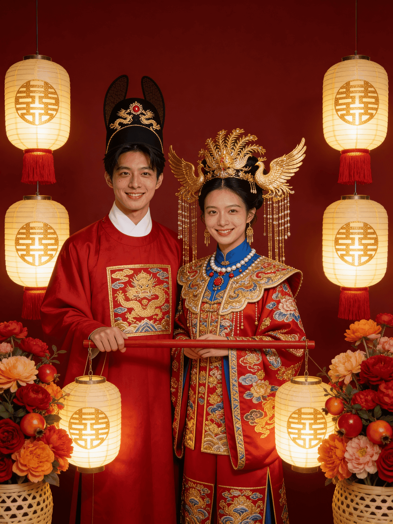 Twin Xi Palace Lanterns