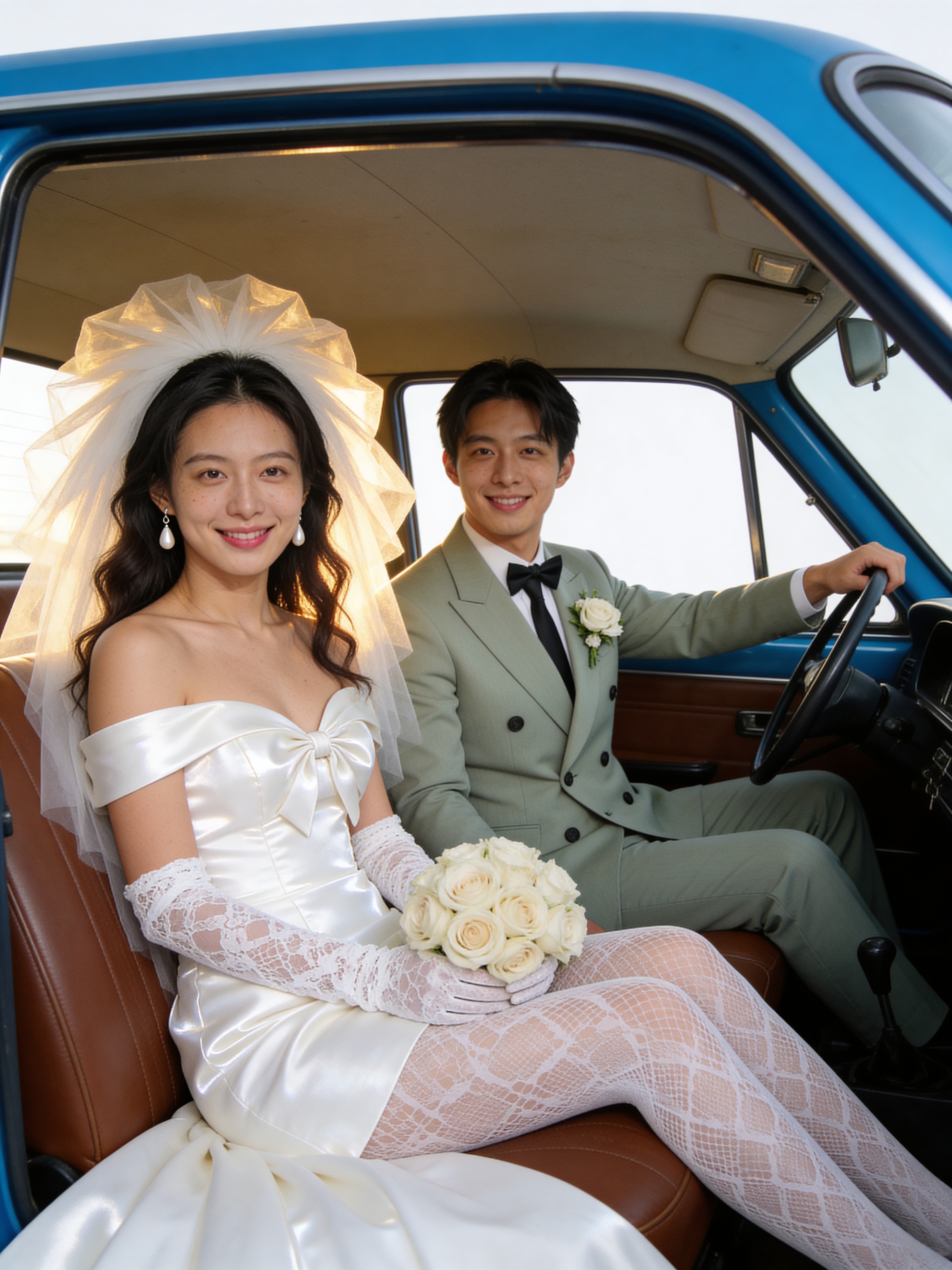 Bouquet in Passenger Seat