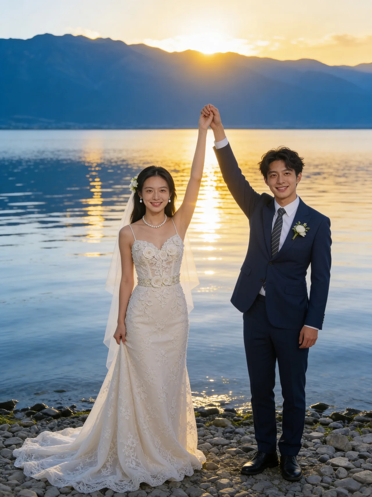 Lakeside Twirling Hand-in-Hand