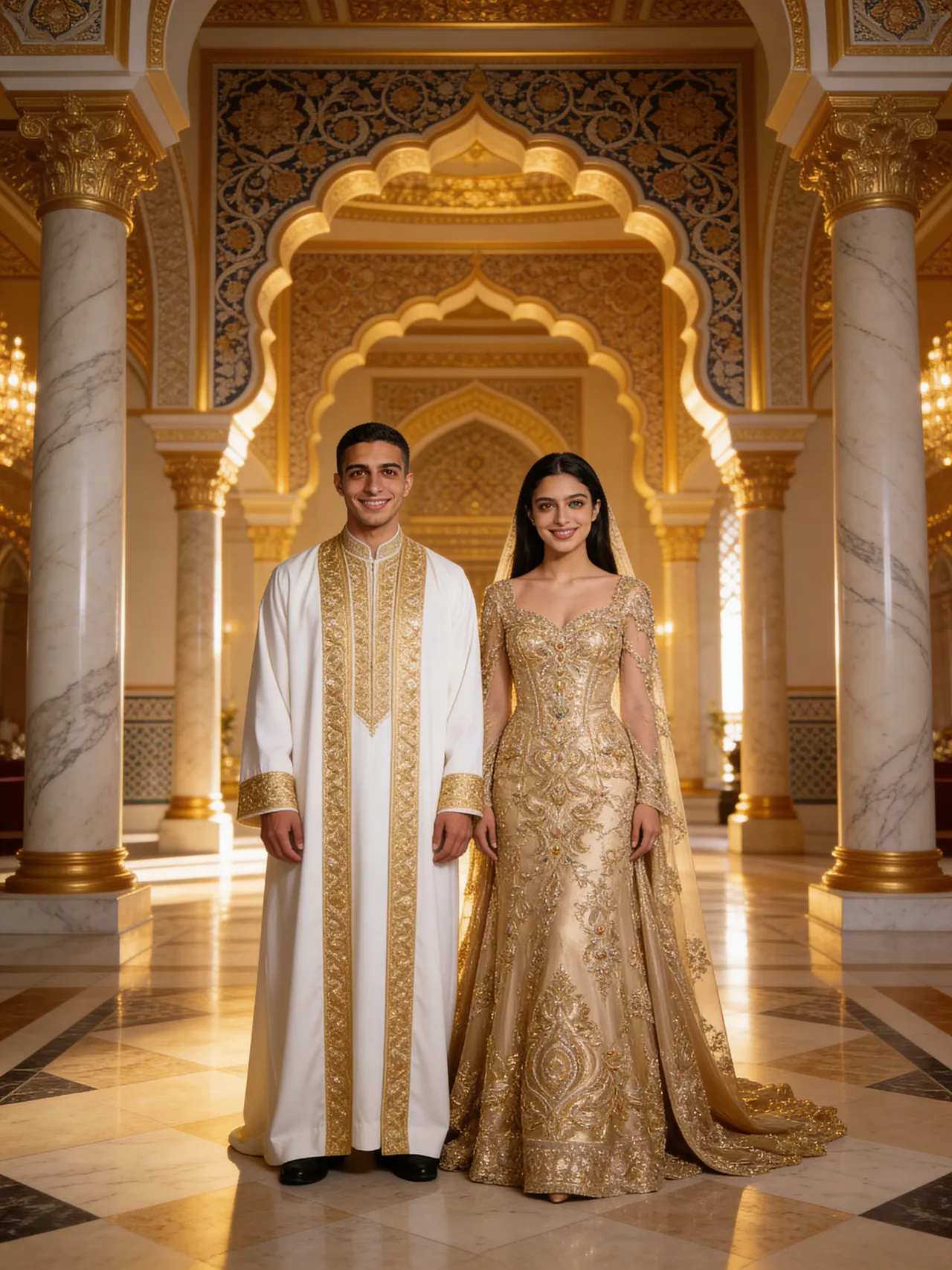 Golden Embroidered Gown