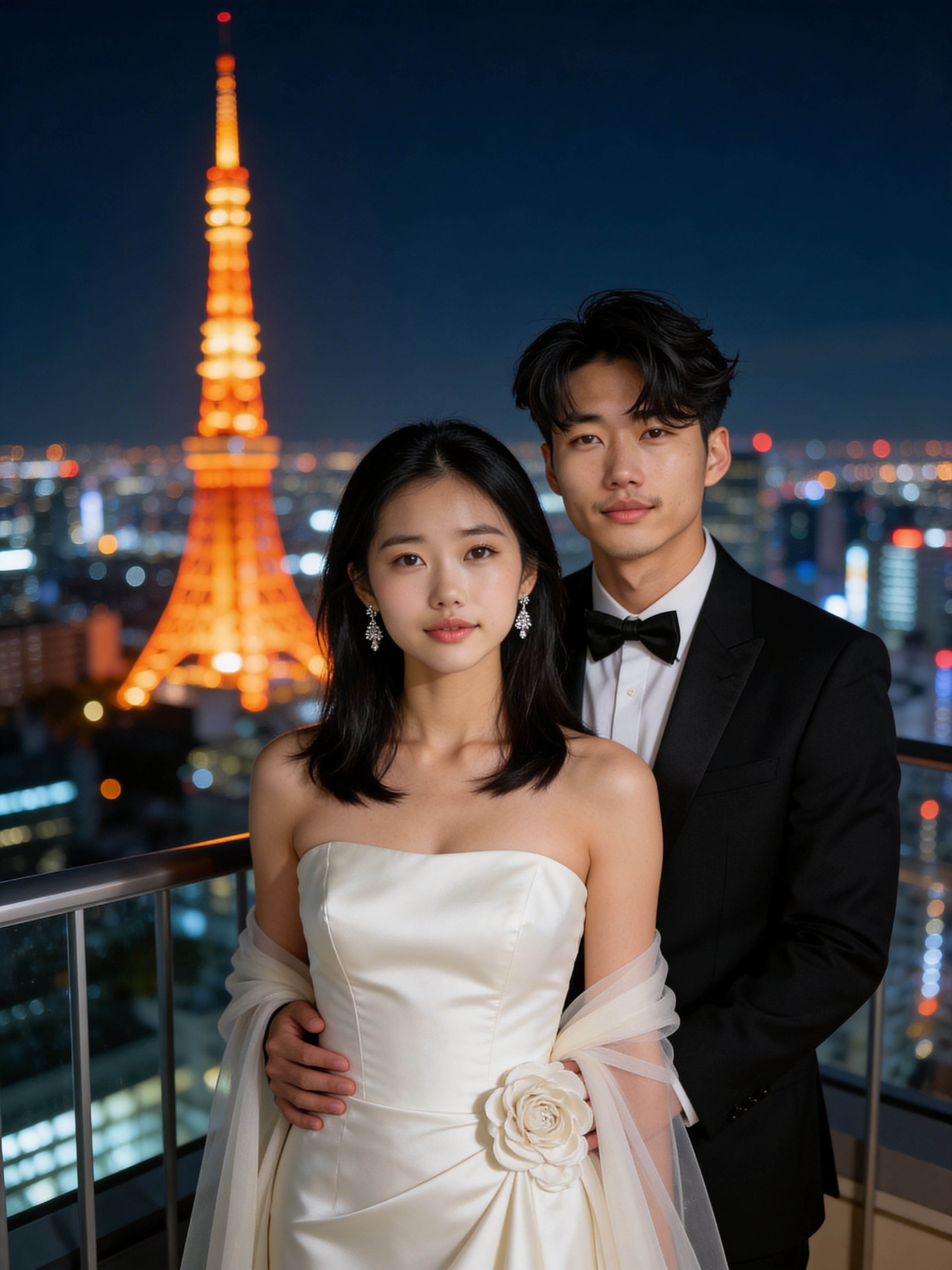 東京タワー夜景 - 洋装ロケーション