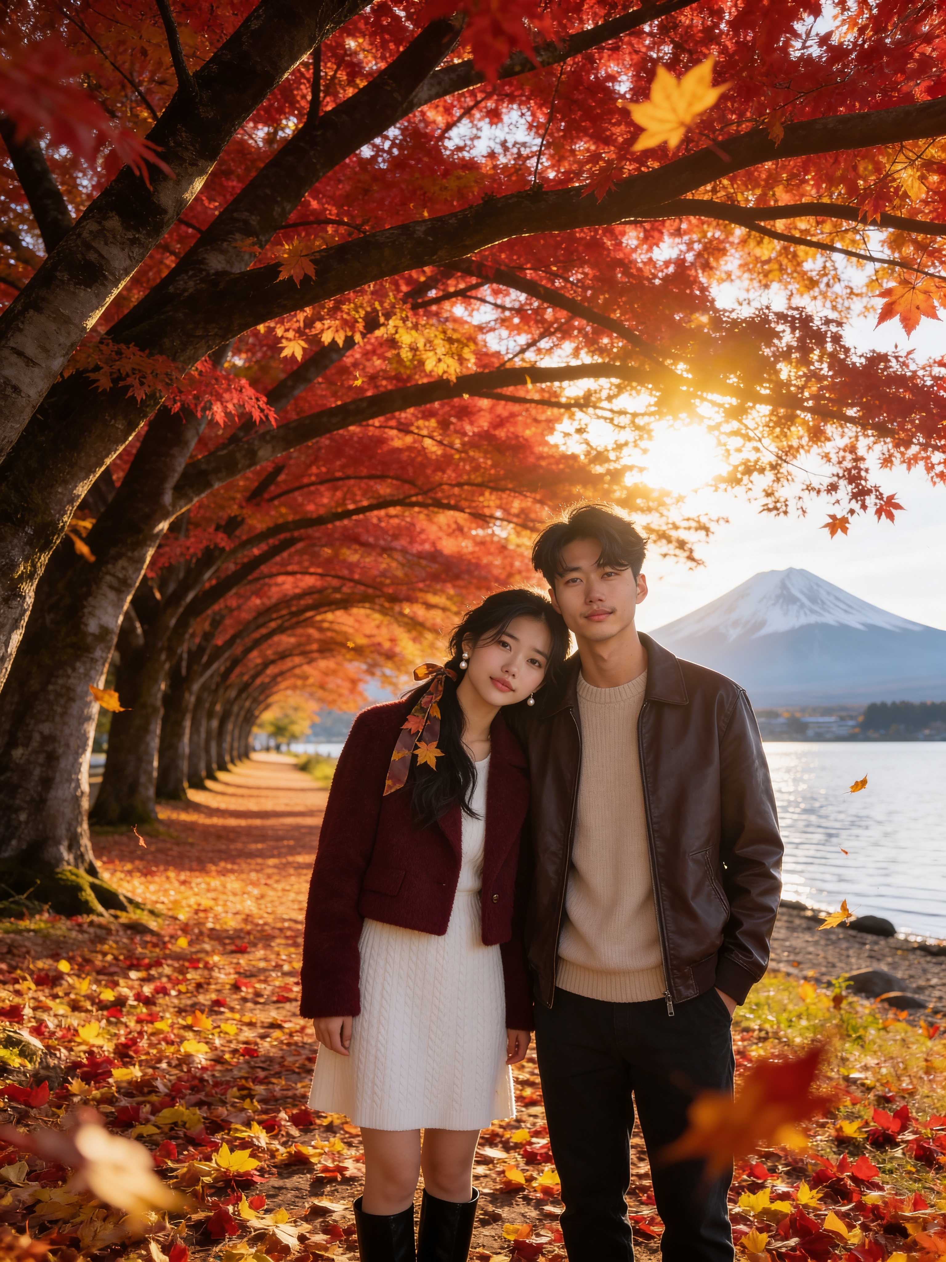 河口湖紅葉回廊 - 季節フォト