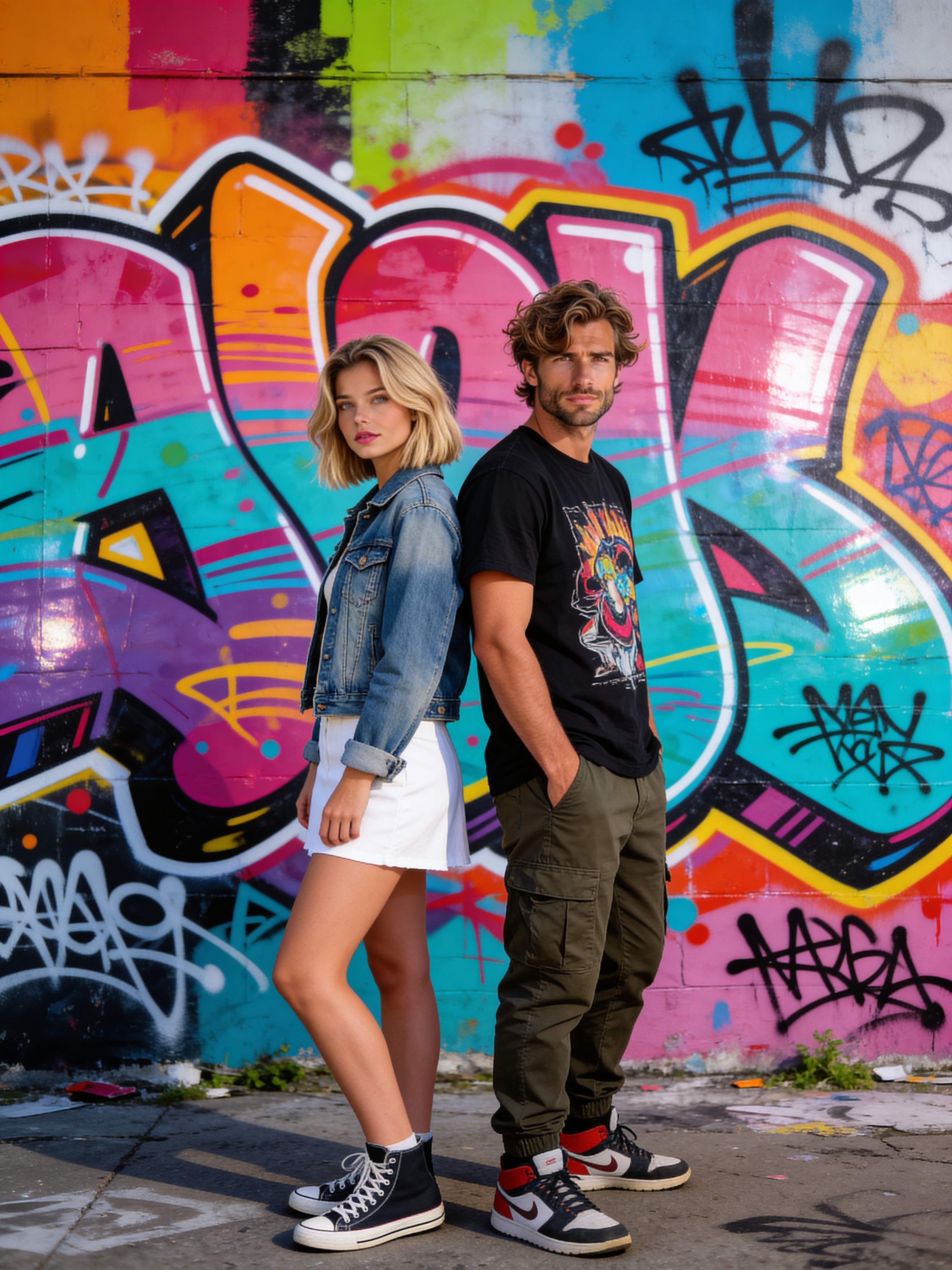 Grafiti Duvarı - Çift Portreleri