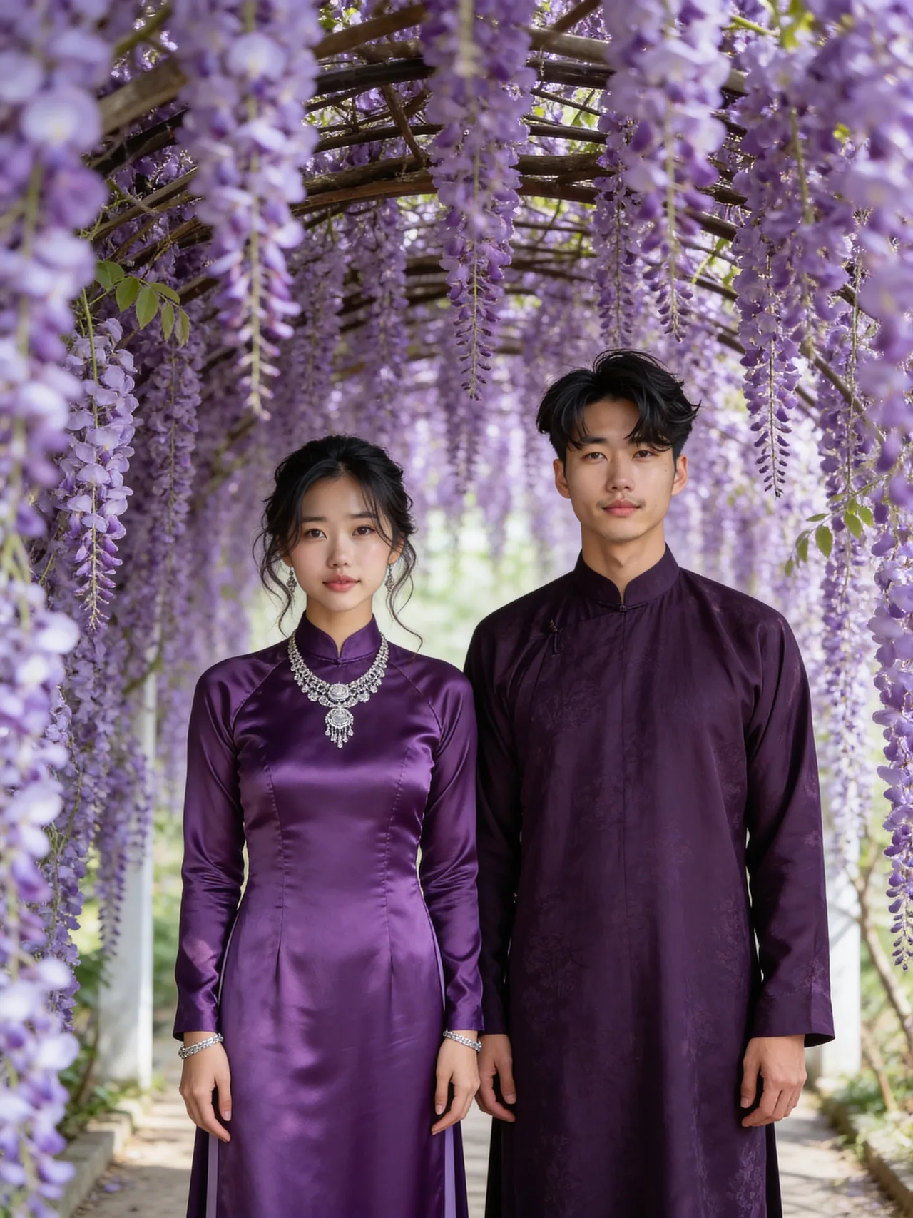 Purple Silk Áo Dài