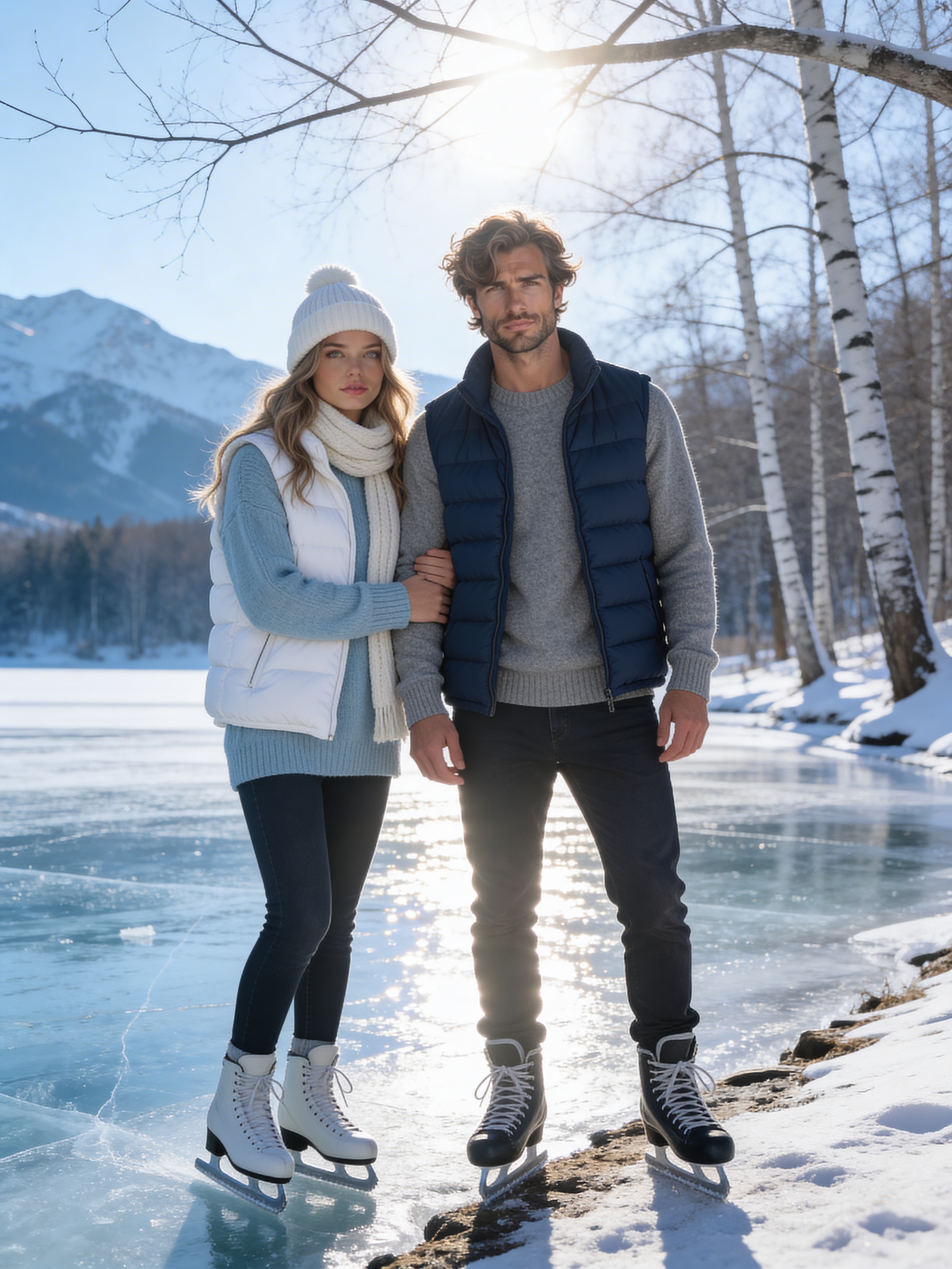 Wintereislaufen - Feiertagskarte