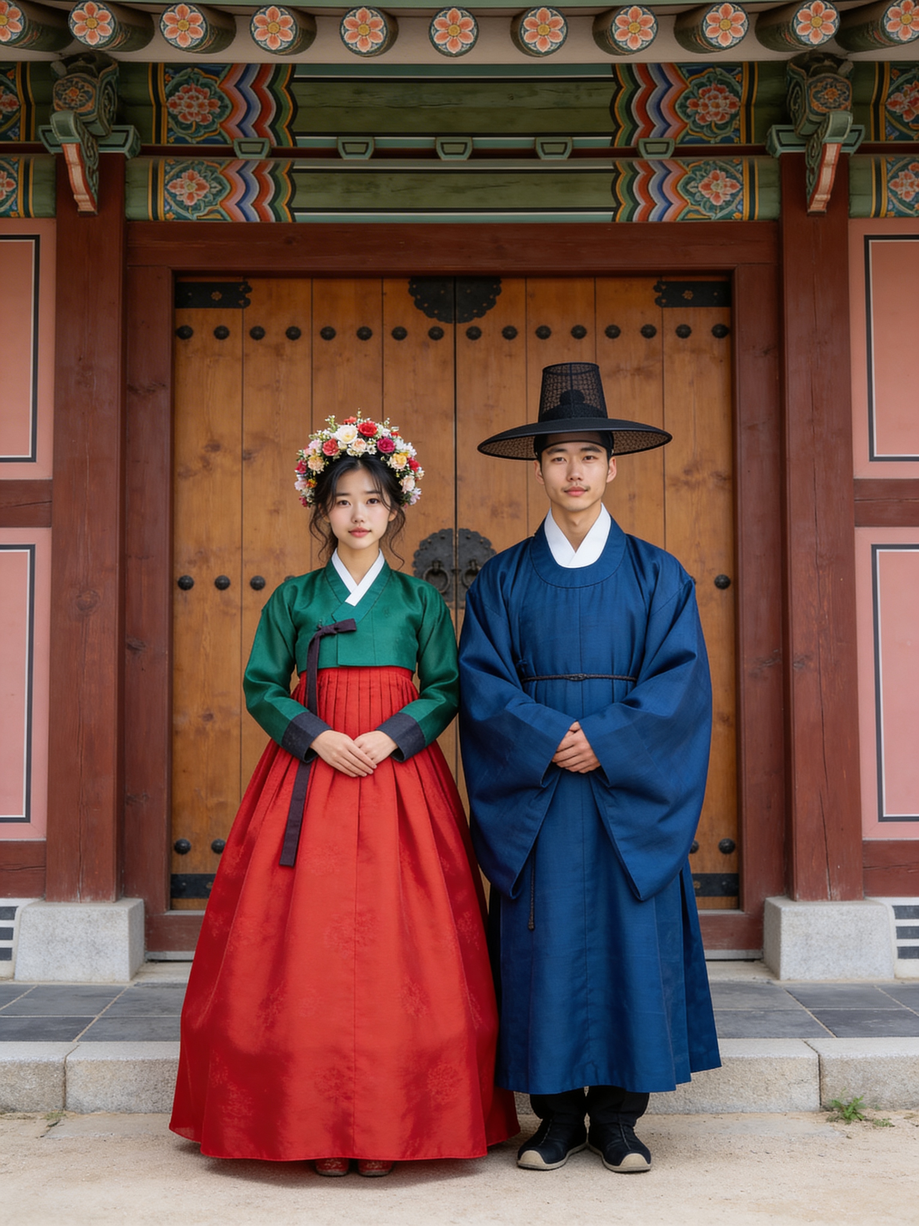 한복 웨딩 - 개 템플릿 2