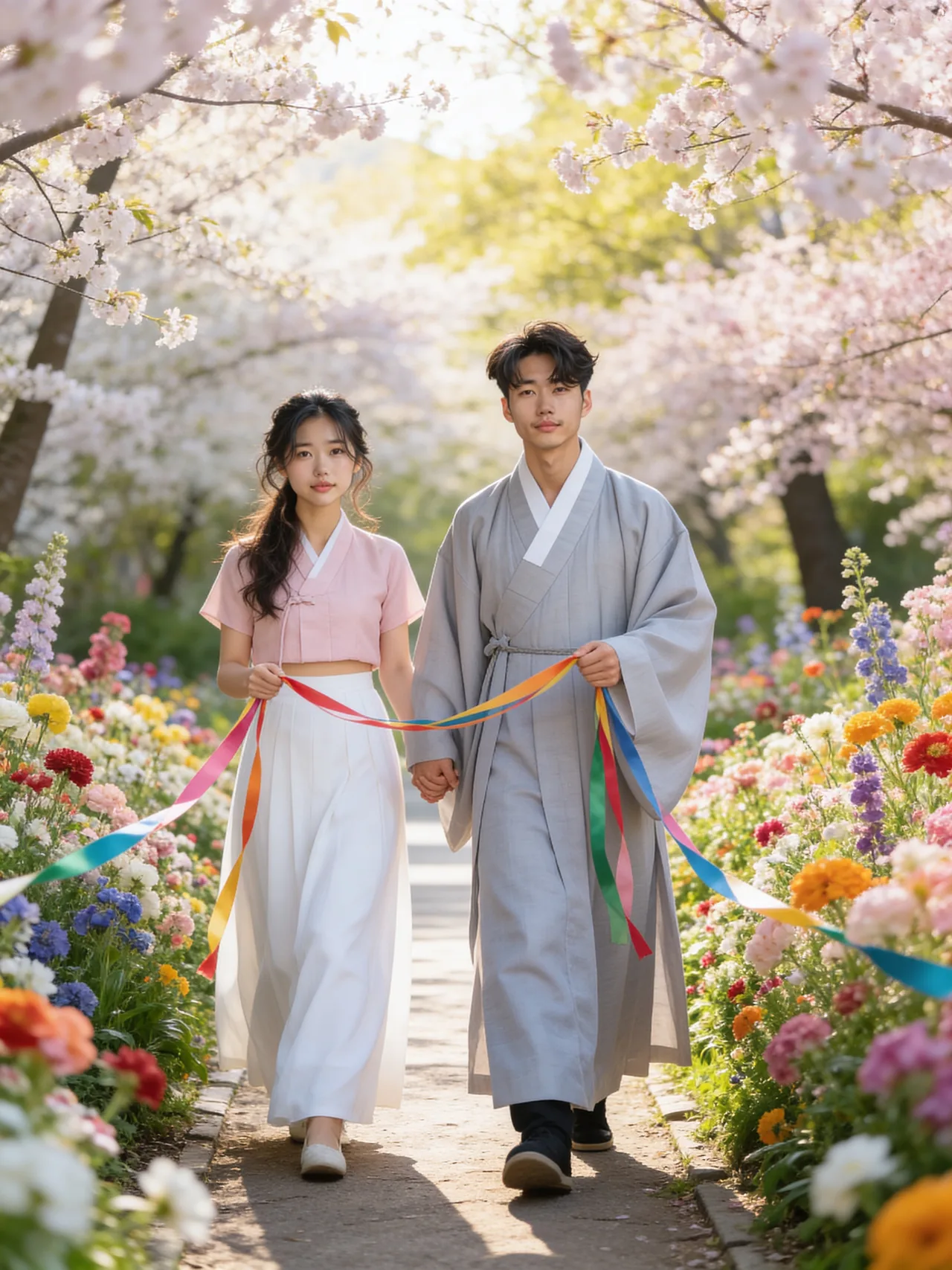 Flower Path Hanbok